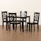 Baxton Studio Nicolette Modern and Contemporary Dark Brown Finished Wood 5-Piece Dining Set 179-11385-8026-Zoro - alternate 2